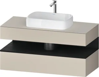 Duravit Qatego Konsolenwaschtischunterbau wandhängend Taupe Supermatt 1200x550x600 mm - QA4732016830 QA4732016830010