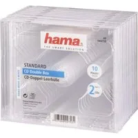 Hama CD-Hülle CD Doppel Leerhülle Standard, 10er-Pack, Transparent Schutzhülle Cover