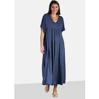 Andijamo-Fashion Maxikleid SOFT LINE Locker geschnittenes Maxikleid mit femininer Raffung