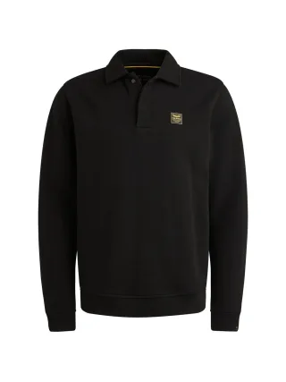 PME Legend - 3t cross fleece polo black - Gr. - M