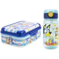 Bluey Lunchbox Bluey Bingo Kinder 2 teiliges Set Brotdose Trinkflasche 510 ml, (2-tlg., Spar-Set)