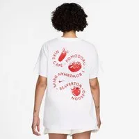 Nike Sportswear T-Shirt W NSW CLSC BF CAFE TOMATO TEE Print T-Shirt, lockere Passform, aus Baumwolle, auch in großen Größen