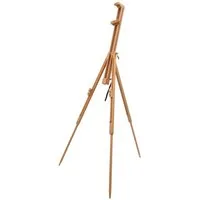 Artina Staffelei Staffelei Holz für Leinwände bis 100 cm Porto Neigungswinkel 90°, Stufenlos Verstellbar Tragbare Atelierstaffelei Feldstaffelei Buche