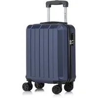 YONSLY Koffer Reisekoffer Trolley Rollkoffer Hartschalenkoffer Größenwahl aus ABS, 4 Rollen, Zahlenschloss 360°-Doppelrollen weicher Gummigriff Aluminium-Elemente