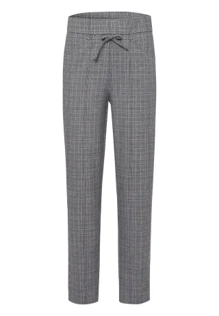 FRANK WALDER - Hose CASUAL in modischem Glencheck ecru/anthrazit - Gr. - 44