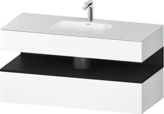 Duravit Qatego Einbauwaschtisch mit Konsolenwaschtischunterbau Weiß Matt 1200x550x600 mm - QA4787016 QA4787016180010