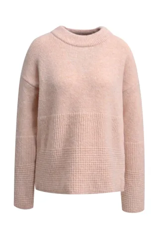 Milano Italy - Pullover w roundneck and 1/1 sleeves rosa - Gr. - L