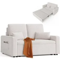 Bealife 2-Sitzer Schlafsofa 2-Sitzer Ausziehbar, Modernes Veloursstoff Sofabett