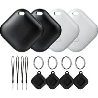 Forrlite Air Tag,GPS Tracker Kinder,kompatibel mit Apple Wo ist? Air Tag-4er GPS-Tracker (Nur für iOS,Austauschbare Batterie,Wasserabweisend,Tracker für Katze)