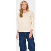 Saint Tropez Rundhalspullover A2561, MilaSZ R-Neck Viskosemischung, Casual fit