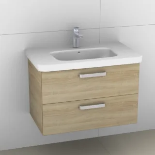 Artiqua 411 Waschtischunterschrank für DuraStyle 232080 Castello Eiche quer NB, 411-WU2L-D41-7136-42 411-WU2L-D41-7136-426