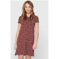 ONLY Minikleid ONLBERA BACK LACE UP S/S DRESS JRS NOOS Viskosemischung, regular fit, Rundhals