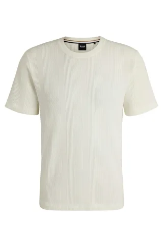 BOSS Menswear Black - Structure T-Shirt Natural - Gr. - M