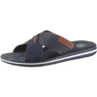 Rieker Pantolette Sommerschuh, Schlappen, Poolslides, mit Kontraststeppung