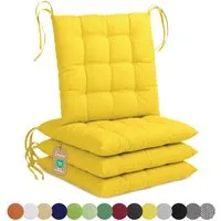 Lavea Stuhlkissen Lavea® Sitzkissen & Stuhlkissen 40x40 cm – 4er/8er Set, 40x40x3 cm, mit Stoffbändern, Indoor & Outdoor, für Garten & Balkon