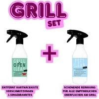 ivb Bröcker IVB BBQ Reiniger Set 2x500 ml – Grillreiniger Set für Grillrost, Fett Grillreiniger (Spar-Set, [- 2-teiliges Grillreiniger Set bestehend aus Grill Clean und Fett Clean 2 Profi Grillreiniger Spar-Set, Made in Germany, Grill innen + außen)