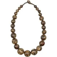 COLLEZIONE ALESSANDRO Kette mit Anhänger Marble, runde Perlen in marmorierter Optik