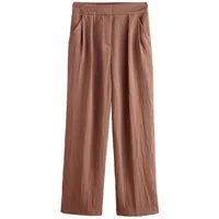 Next Palazzohose Relaxed Fit Hose mit weitem Bein im Knitterlook (1-tlg)