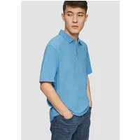 s.Oliver Poloshirt Poloshirt Kragen, Knopfleiste, Logo-Patch