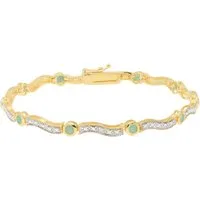 Vivance Silberarmband emerald & diamond