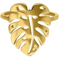 Wildcat Fingerring Monstera Leaf Ring - Gold, 18,0 mm, Chirurgenstahl 316L - wasserfest, langlebig, hautverträglich