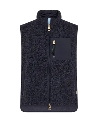 MOS MOSH - MMRowe Eli Teddy Vest salute navy - Gr. - XS