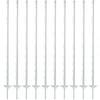electra gmbh Zaunpfosten Electra Kunststoffpfahl 125 cm mit Doppeltritt 10 Stück Weidezaunpfahl
