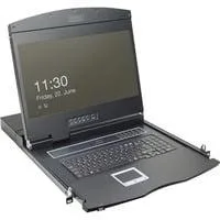 19" Modulare Konsole, KVM-Switch schwarz, 19" TFT (48,3cm) & Touchpad