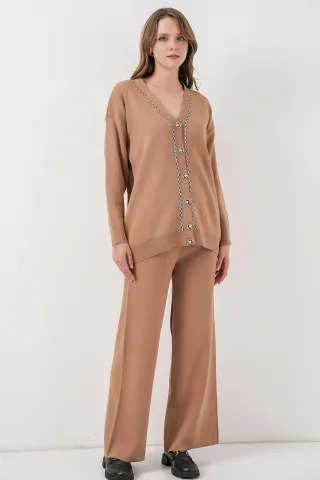 Weit geschnittene Hose Set