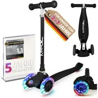 KINNAZ Dreiradscooter ab 2 Jahre LED, faltbar, Höhe flexibel, Kinderoller, Scooter, Roller, (Kinderroller, kinnaz ONE), Händler aus Hamburg