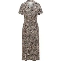 Ragwear Sommerkleid Sawira Long Print Gemustertes Midikleid mit Knopfleiste