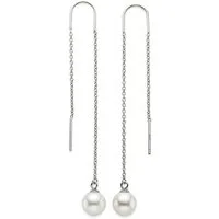 Aniston JEWELRY & WATCHES Paar Ohrhänger Schmuck Geschenk Silberohrhänger zum Durchziehen, mit Muschelkernperle (synth)