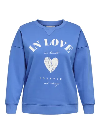 ONLY CARMAKOMA - CARSOFIA L/S WORD O-NECK SWT JRS - Gr. - M-46/48