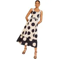 Love & Roses Midikleid Love & Roses Midikleid mit U-Ausschnitt (1-tlg)