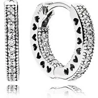 Pandora Paar Creolen 296317CZ, Unendliche Herzen