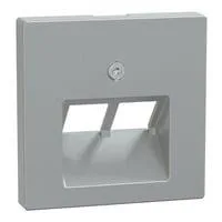 Zentralplatte Aluminium für Universal-Anschluss-Einsätze Typ 298060, Unterputzmontage aluminium, Retail