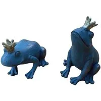 Deko-Impression Dekofigur Froschkönige Gartenfiguren 2er Set Skulptur Dekoration Bronzefarben (2 St)
