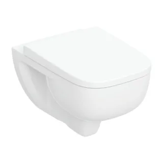 Geberit Renova Plan Wand-Tiefspül-WC-Set 503152008 TurboFlush, mit WC-Sitz, KeraTect/weiß