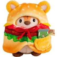 Nici Kuscheltier mymochi, Set Tiger Tiggy 8 cm mit Gurkenglas und Hamburgerkostüm