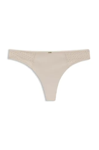 BOSS Womenswear Black - THONG_B LACE Light Beige - Gr. - L