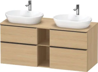 Duravit D-Neo Konsolenwaschtischunterbau wandhängend Natur Eiche Matt 1400x550x664 mm - DE4970BBD300 DE4970BBD300000