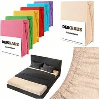 DH DEIN . HAUS Spannbettlaken Frottee SOFT, Baumwolle, Gummizug: rundum, (1 Stück), weich saugfähig atmungsaktiv Rundumgummi formstabil bis 20 cm