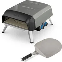 Tefal Pizzaofen Pizza Pronto, kompakter Gaspizzaofen für Zuhause, schnelles Vorheizen, 360° drehender Pizzastein, bis zu 400 °C, inkl. Pizzaschaufel, JM4130