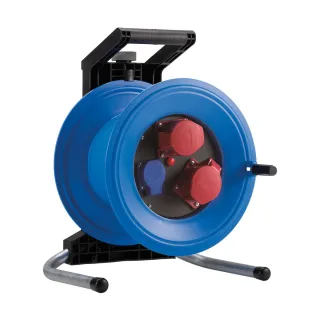 HEDI Kunststoff-Drehstromkabeltrommel Professional Plus Ø 320 mm, 16A-Ausführung, 2 CEE-Steckdosen, - K3D00162T