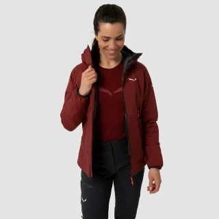 SALEWA - Ortles Tirolwool Responsive Stretch Kapuzenjacke Damen - Rot (Gr.34)