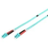 LWL Patchkabel, Duplex, LC > LC Stecker, Multimode OM3 türkis, 3 Meter