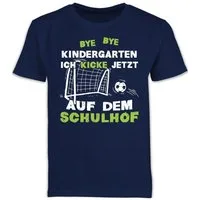 Shirtracer T-Shirt Bye Bye Kindergarten - Kicke Schulhof Einschulung Junge Schulanfang Geschenke