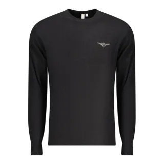 Accademia Militare Schwarz Baumwollpullover für Herren