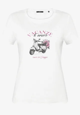 zero - Shirt mit Print patch cream/pink - Gr. - 40