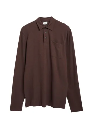 s.Oliver Red Label - Langarm-Polo-Shirt braun - Gr. - S